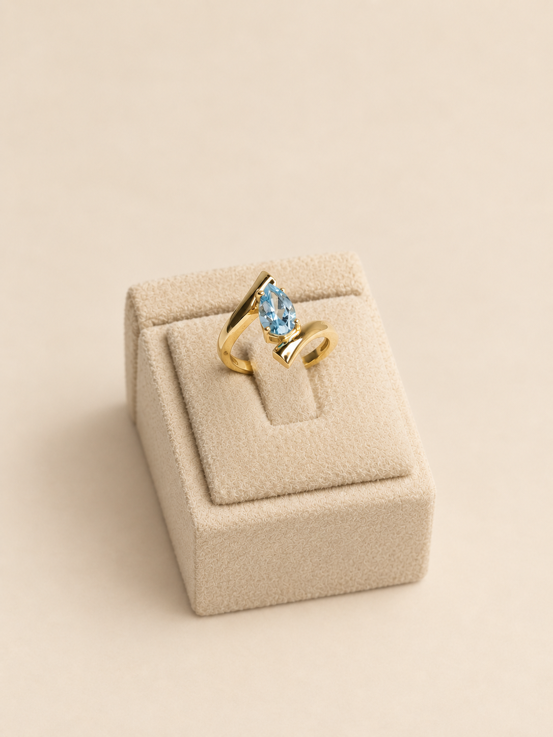 Chevron Pear Ring