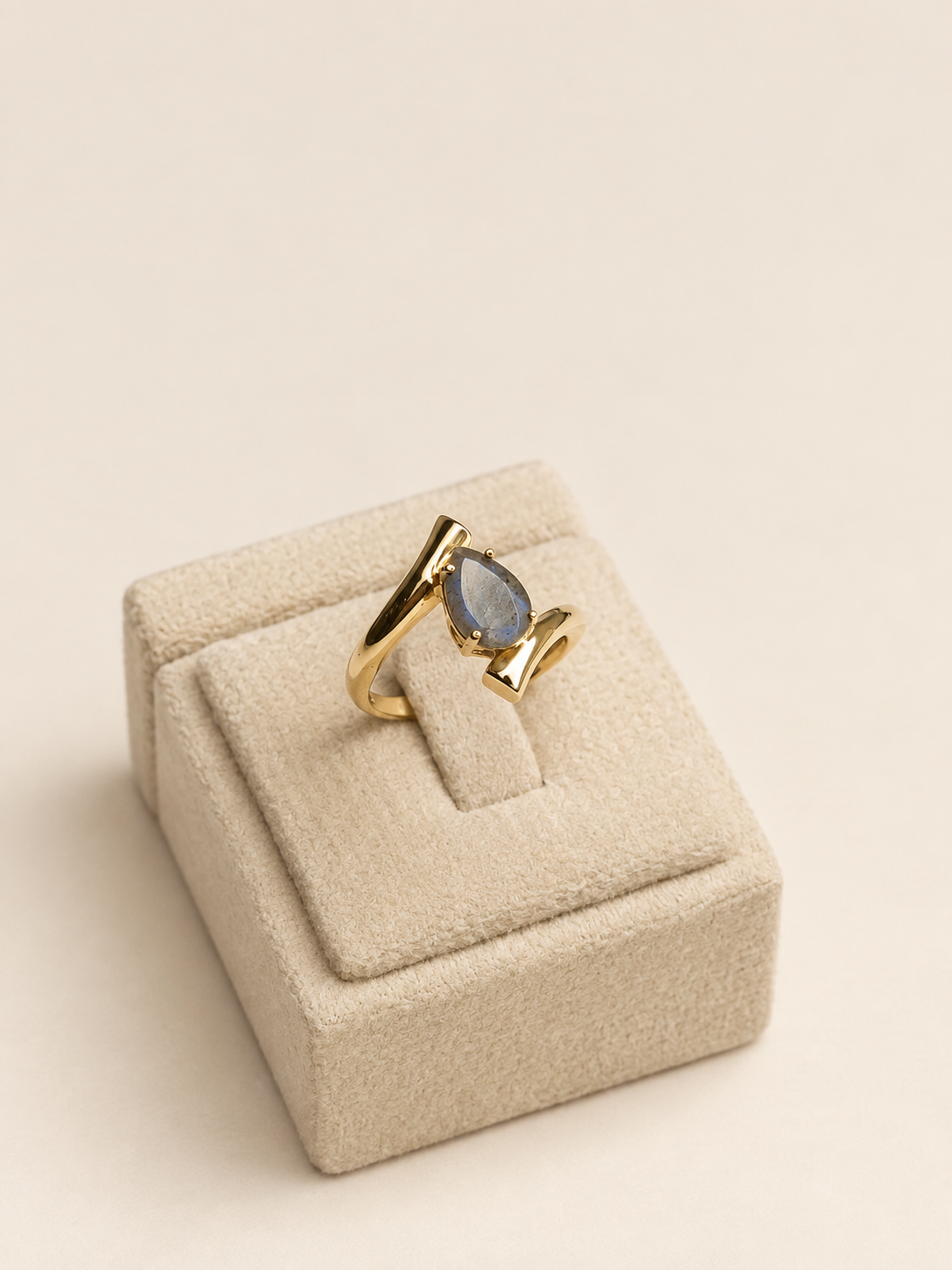 Chevron Pear Ring
